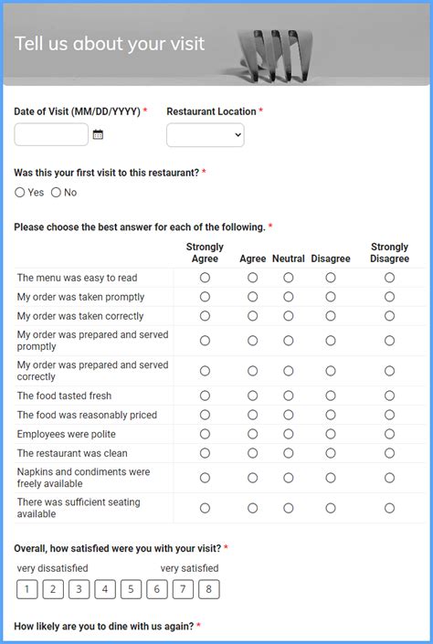 fast food survey